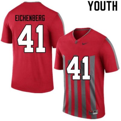 Youth Ohio State Buckeyes #41 Tommy Eichenberg Retro Nike NCAA College Football Jersey Official SGB3844TW